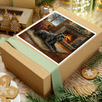 Acrylic Gallery Print Cane Corso - Winter Hearth | Kiss-Cut Stickers
