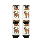 Boxer Socks | Fun All Over Print Dog Socks | Boxer Mom Gift | Cute Crew Socks for Dog Lovers | Stocking Stuffer