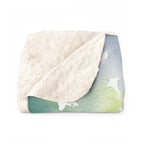 Siberian Husky Watercolor Rain Garden Throw Blanket | Premium Dog Art | Tritan