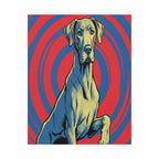Great Dane Comic Art Canvas Print - Dynamic Pop Art Dog Wall Decor with Retro Halftone Style