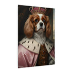 Cavalier King Charles Spaniel Kings & Queens Royal Portrait Canvas Wall Art, Regal Dog Painting, Stretched Canvas