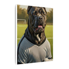 Cane Corso Oil Painting Soccer Portrait Canvas Wall Art | Dog Lover Gift | Athletic Pet Decor