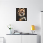 Pomeranian Medieval Knight Portrait Canvas Wall Art, Regal Dog Painting, Pomeranian Lover Gift, Stretched Canvas