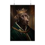 Labrador Retriever Kings & Queens Royal Portrait Matte Poster, Regal Dog Art Print, Labrador Retriever Lover Gift, Wall Art