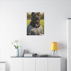 Cane Corso Oil Painting Soccer Portrait Canvas Wall Art | Dog Lover Gift | Athletic Pet Decor