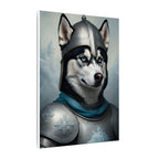 Siberian Husky Medieval Knight Portrait Canvas Wall Art, Regal Dog Painting, Siberian Husky Lover Gift, Stretched Canvas