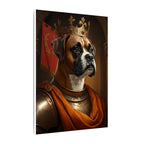 Boxer Renaissance Royal Portrait Canvas Wall Art, Regal Dog Painting, Boxer Lover Gift, Stretched Canvas