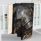 Rottweiler Medieval Knight Portrait Regal Throw Blanket | Premium Dog Art | Tritan