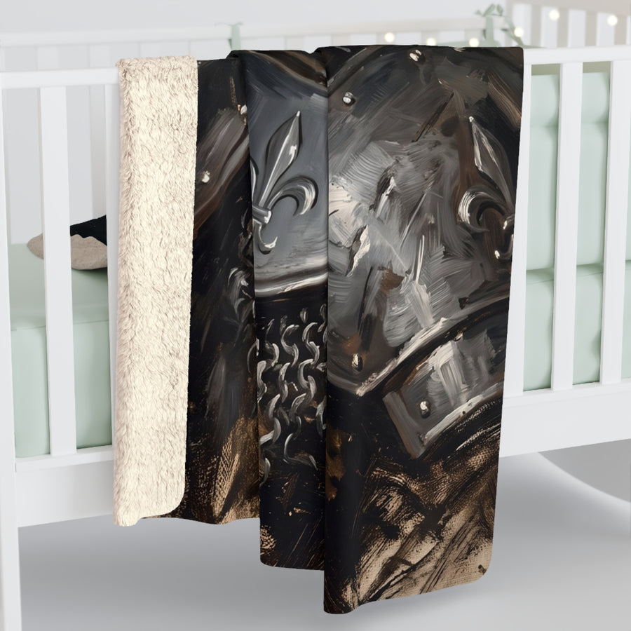 Rottweiler Medieval Knight Portrait Regal Throw Blanket | Premium Dog Art | Tritan