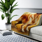 Golden Retriever Watercolor Meadow Throw Blanket | Premium Dog Prints | Tritan — view 8 of 9