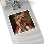 Yorkshire Terrier Kings & Queens Royal Portrait Sticker, Dog Portrait Vinyl Decal, Kiss-Cut Sticker, Yorkshire Terrier Lover Gift