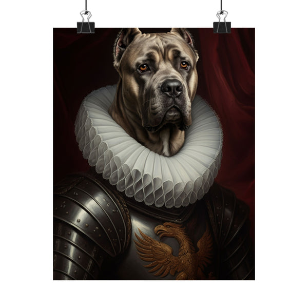 Cane Corso Renaissance Royal Portrait Matte Poster, Regal Dog Art Print, Cane Corso Lover Gift, Wall Art