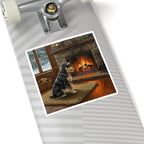 Acrylic Miniature Schnauzer - Winter Hearth | Kiss-Cut Stickers