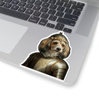 Havanese Medieval Knight Portrait Sticker, Dog Portrait Vinyl Decal, Kiss-Cut Sticker, Havanese Lover Gift