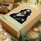 Bernese Mountain Dog Medieval Knight Portrait Sticker, Dog Portrait Vinyl Decal, Kiss-Cut Sticker, Bernese Mountain Dog Lover Gift