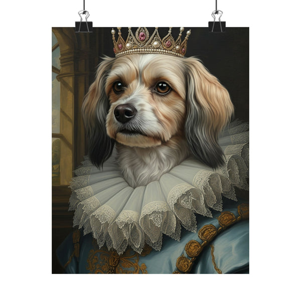 Havanese Kings & Queens Royal Portrait Matte Poster, Regal Dog Art Print, Havanese Lover Gift, Wall Art