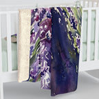 Poodle Watercolor Lavender Fields Throw Blanket | Premium Dog Art | Tritan