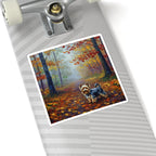 Acrylic Yorkshire Terrier - Autumn Woods | Kiss-Cut Stickers