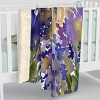 German Shepherd Watercolor Lavender Fields Sherpa Fleece Blanket | Dog Lover Gift