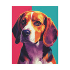 Beagle Pop Art Canvas Print, Vibrant Dog Wall Art, Modern Pet Decor, Fun Beagle Lover Gift