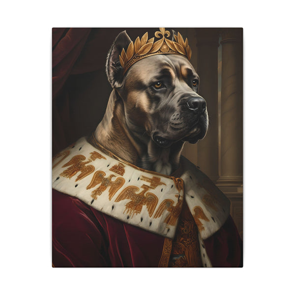 Cane Corso Kings & Queens Royal Portrait Canvas Wall Art, Regal Dog Painting, Cane Corso Lover Gift, Stretched Canvas