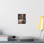 Cavalier King Charles Spaniel Medieval Knight Portrait Canvas Wall Art, Regal Dog Painting, Stretched Canvas