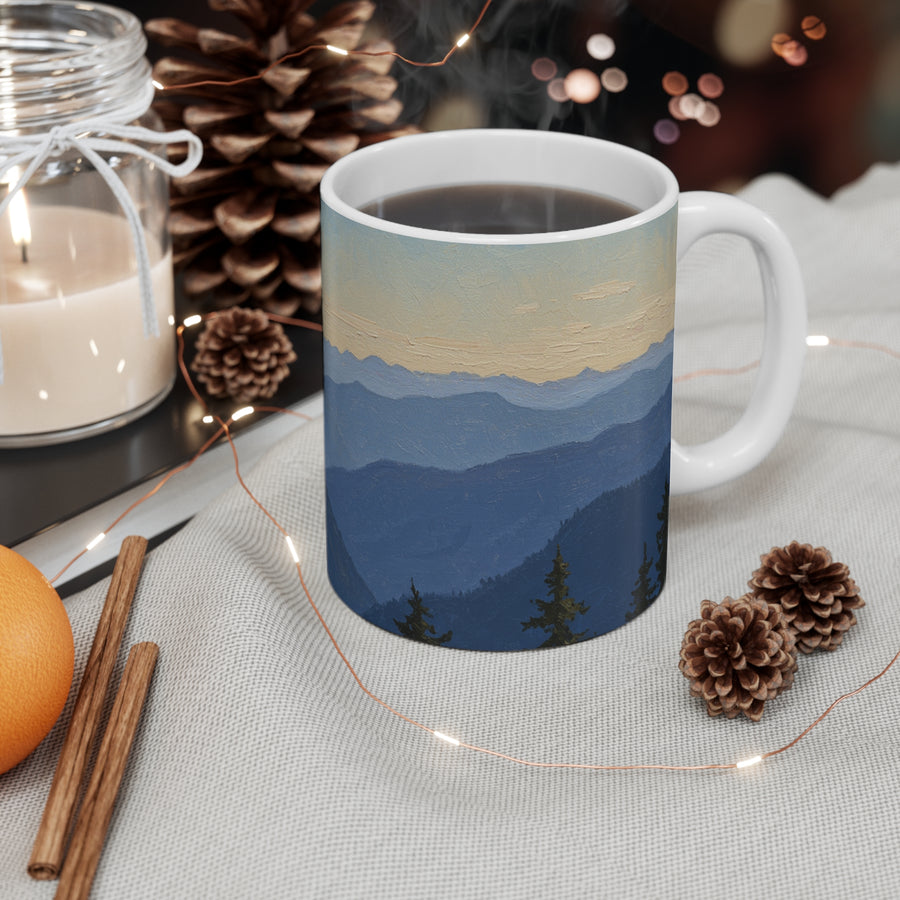 Acrylic Great Dane - Mountain Overlook | Ceramic Mug 11oz
