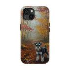 Acrylic Miniature Schnauzer - Autumn Woods | Tough Phone Case