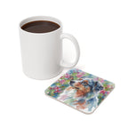 Australian Shepherd Watercolor Butterfly Bloom Drink Coaster | Premium Dog Prints | Tritan