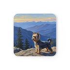 Acrylic Yorkshire Terrier - Mountain Overlook | Cork Back Coaster