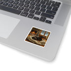 Acrylic Dachshund - Winter Hearth | Kiss-Cut Stickers