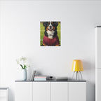 Bernese Mountain Dog Oil Painting Soccer Portrait Canvas Art | Berner Dog Gift | Pet Loss Memorial Wall Art Decor
