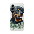 Rottweiler Watercolor Botanical Wreath Phone Case | Premium Dog Prints | Tritan — view 9 of 28