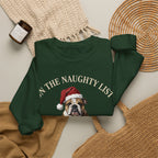 English Bulldog Naughty List Christmas Sweatshirt, view 4