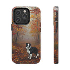 Acrylic Border Collie - Autumn Woods | Tough Phone Case