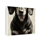 Dachshund Stained Glass Canvas Wall Art, Doxie Dog Lover Gift, Pet Portrait, Wiener Dog Art Print, Unique Home Decor