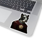 Boston Terrier Medieval Knight Portrait Sticker, Dog Portrait Vinyl Decal, Kiss-Cut Sticker, Boston Terrier Lover Gift