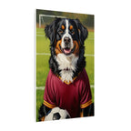 Bernese Mountain Dog Oil Painting Soccer Portrait Canvas Art | Berner Dog Gift | Pet Loss Memorial Wall Art Decor