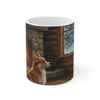 Acrylic Corgi - Winter Hearth | Ceramic Mug 11oz