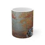 Acrylic Australian Shepherd - Autumn Woods | Ceramic Mug 11oz