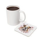 English Bulldog Watercolor Butterfly Bloom Drink Coaster | Premium Dog Prints | Tritan