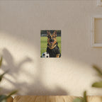 German Shepherd Oil Painting Soccer Portrait Canvas Wall Art Decor, Dog Lover Gift, Pet Owner Present, GSD Art Print