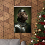 Labrador Retriever Medieval Knight Portrait Matte Poster, Regal Dog Art Print, Labrador Retriever Lover Gift, Wall Art