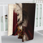 Australian Shepherd Kings & Queens Royal Portrait Regal Throw Blanket | Premium Dog Art | Tritan