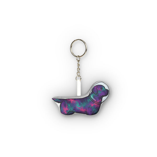 Cosmic Labrador Plush Keychain | Tritan — Lifestyle View