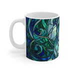 English Bulldog Stained Glass Cool Jewel Ceramic Mug 11oz | Dog Lover Gift