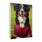 Bernese Mountain Dog Oil Painting Soccer Portrait Canvas Art | Berner Dog Gift | Pet Loss Memorial Wall Art Decor