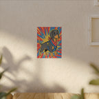 Dachshund Comic Book Art Canvas Print | Retro Pop Art Doxie Wall Decor