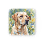 Labrador Retriever Watercolor Drink Coaster by Tritan — angled detail view