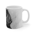 Cavalier King Charles Spaniel Charcoal Portrait Ceramic Mug 11oz | Premium Dog Art | Tritan